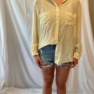 Ann Taylor 100% silk button down